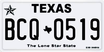 TX license plate BCQ0519