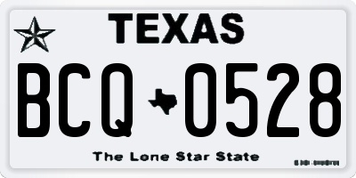 TX license plate BCQ0528