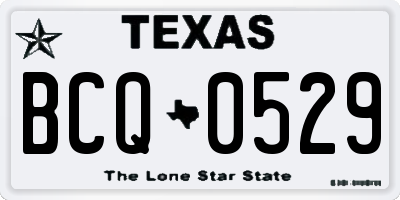 TX license plate BCQ0529