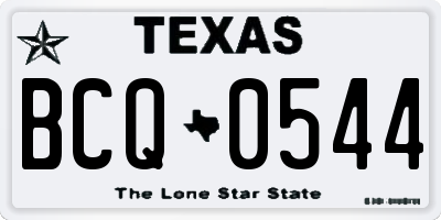 TX license plate BCQ0544