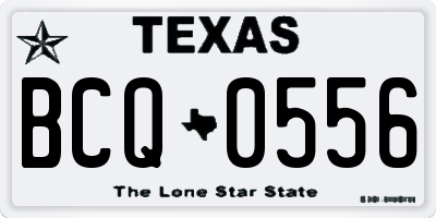 TX license plate BCQ0556