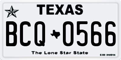 TX license plate BCQ0566