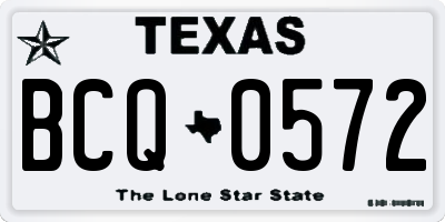 TX license plate BCQ0572