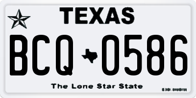 TX license plate BCQ0586