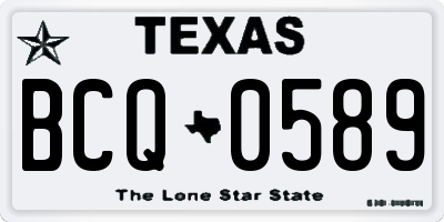 TX license plate BCQ0589