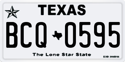 TX license plate BCQ0595