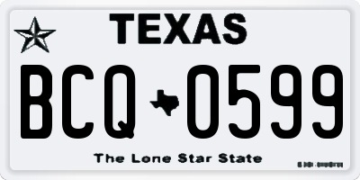 TX license plate BCQ0599