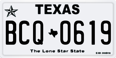 TX license plate BCQ0619