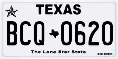 TX license plate BCQ0620