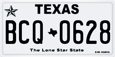 TX license plate BCQ0628