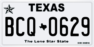 TX license plate BCQ0629