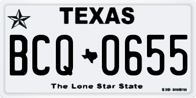 TX license plate BCQ0655
