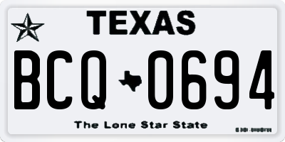 TX license plate BCQ0694