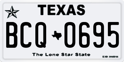 TX license plate BCQ0695