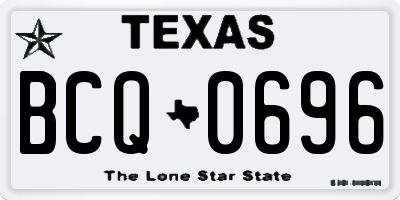 TX license plate BCQ0696