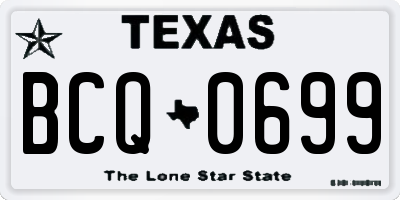 TX license plate BCQ0699
