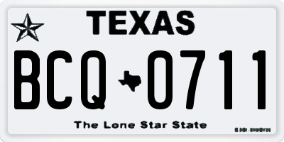 TX license plate BCQ0711