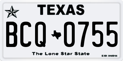 TX license plate BCQ0755