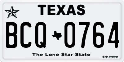TX license plate BCQ0764