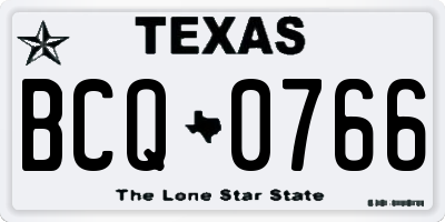 TX license plate BCQ0766