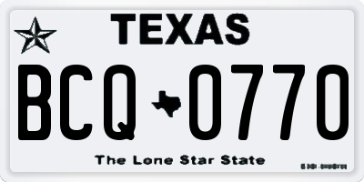 TX license plate BCQ0770