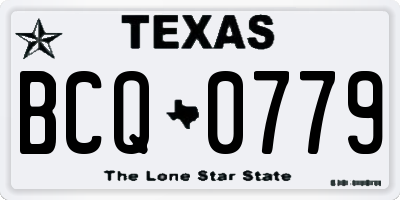 TX license plate BCQ0779