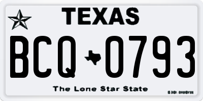 TX license plate BCQ0793