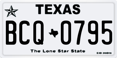TX license plate BCQ0795