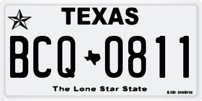 TX license plate BCQ0811