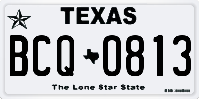 TX license plate BCQ0813