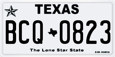TX license plate BCQ0823