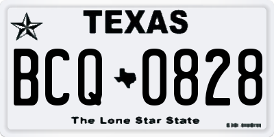 TX license plate BCQ0828