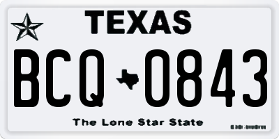 TX license plate BCQ0843