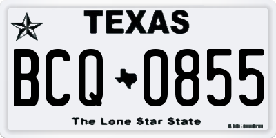 TX license plate BCQ0855