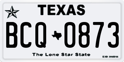 TX license plate BCQ0873