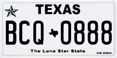 TX license plate BCQ0888