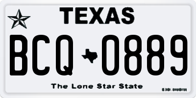 TX license plate BCQ0889