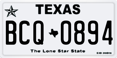 TX license plate BCQ0894