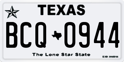 TX license plate BCQ0944
