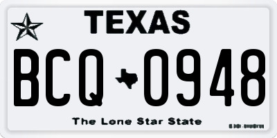 TX license plate BCQ0948