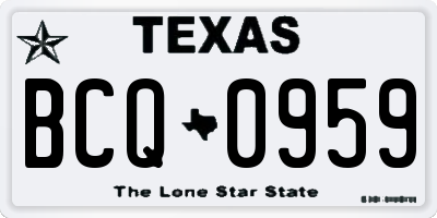 TX license plate BCQ0959