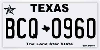 TX license plate BCQ0960