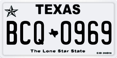 TX license plate BCQ0969