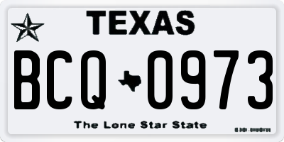 TX license plate BCQ0973