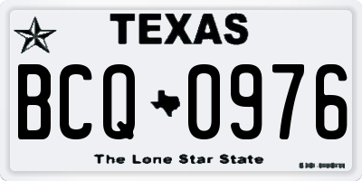 TX license plate BCQ0976