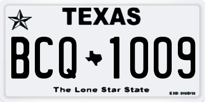 TX license plate BCQ1009