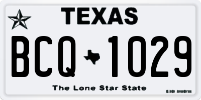 TX license plate BCQ1029