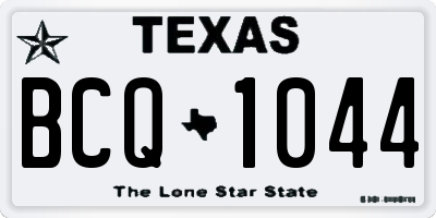 TX license plate BCQ1044
