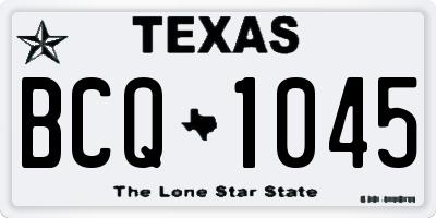 TX license plate BCQ1045