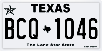 TX license plate BCQ1046